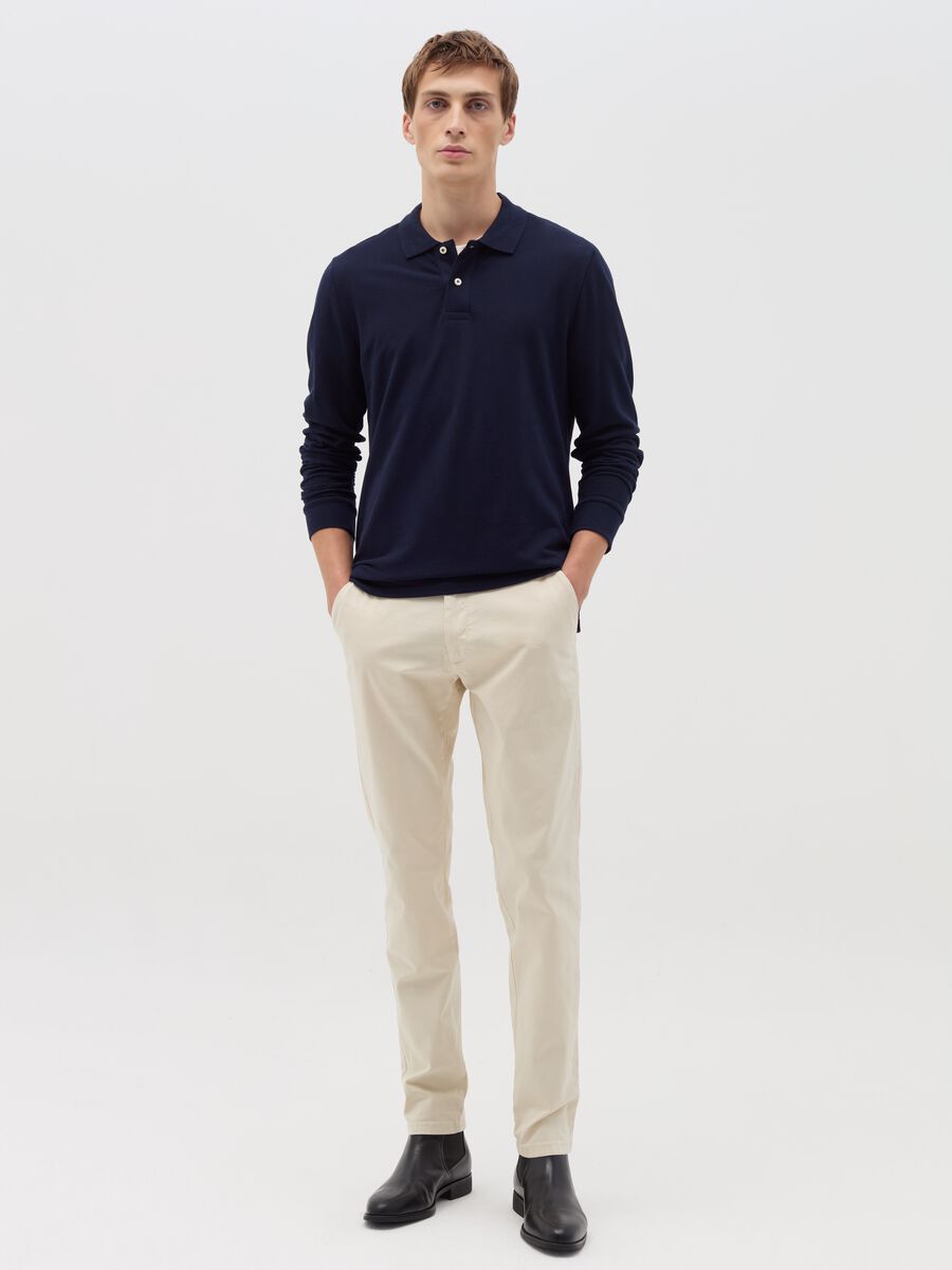 Slim-fit, stretch cotton chinos_0