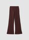 Brown flared joggers in pure cotton_2
