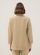 Beige regular-fit buttonless blazer_2