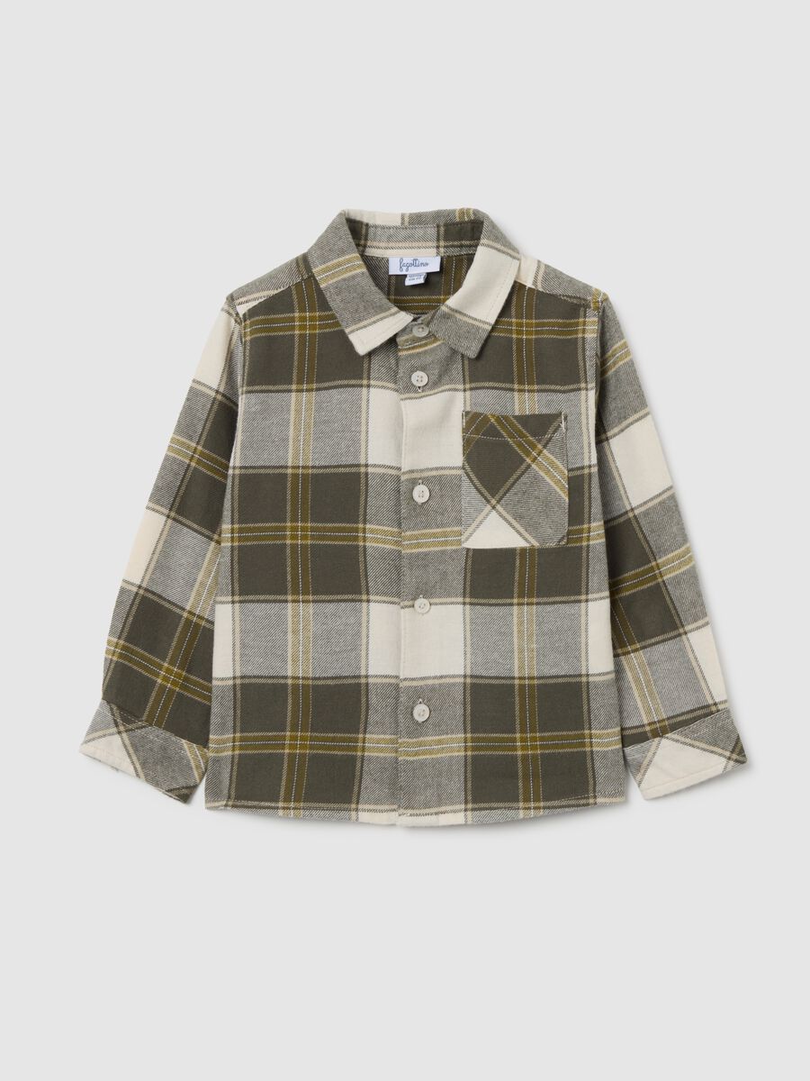 Multicolour regular fit pure cotton children's shirt_0