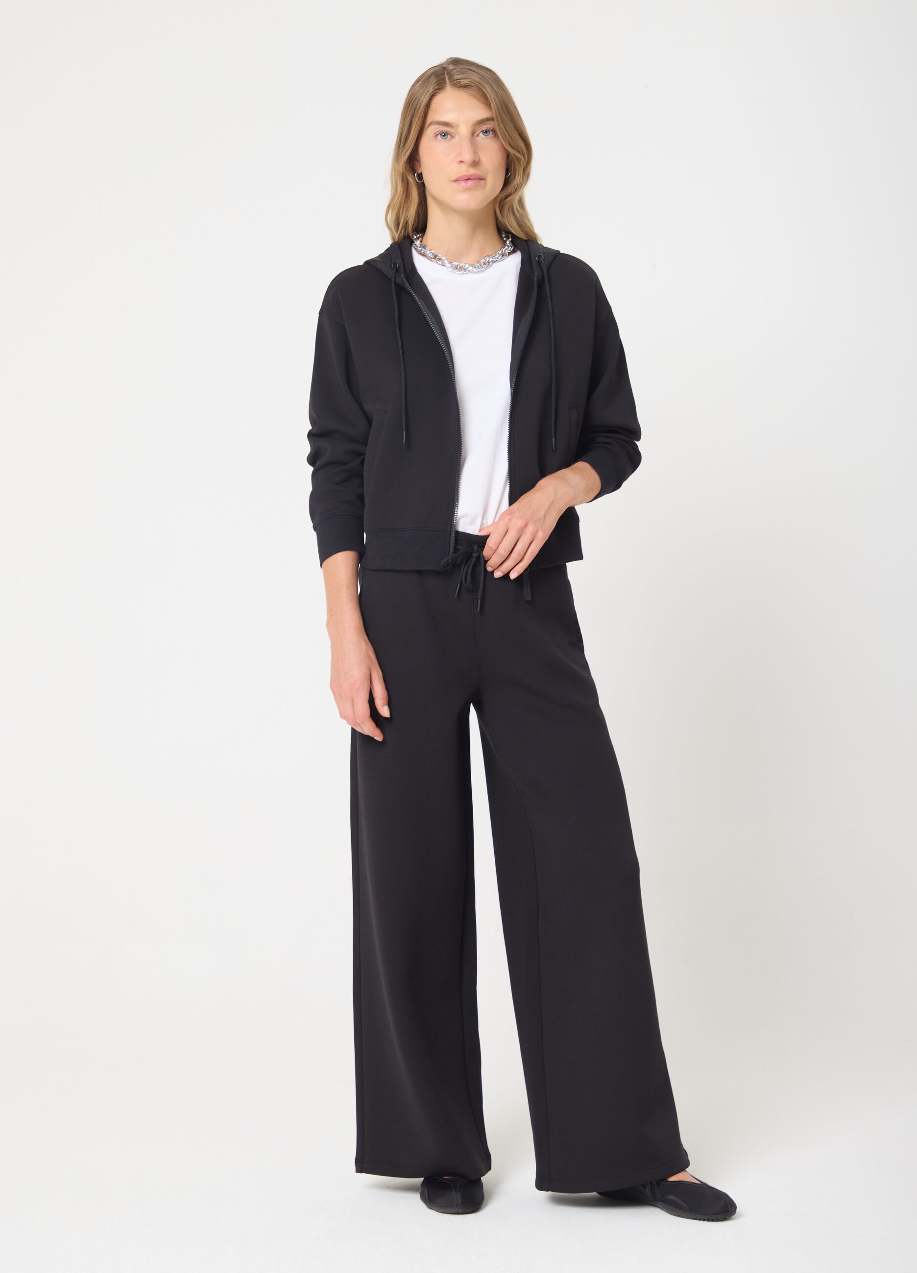 Wide Leg Joggers with Elastic Waist ALTAVIA STUDIO