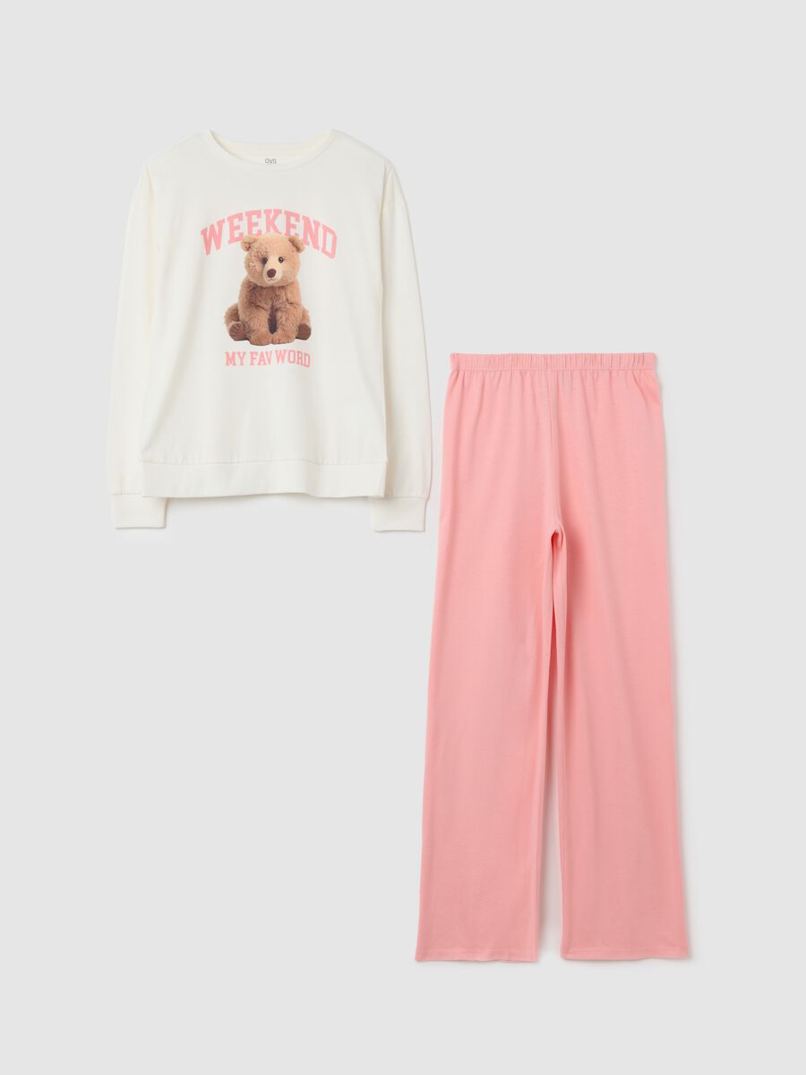 Girls' pure cotton multicolor regular fit pyjamas_0