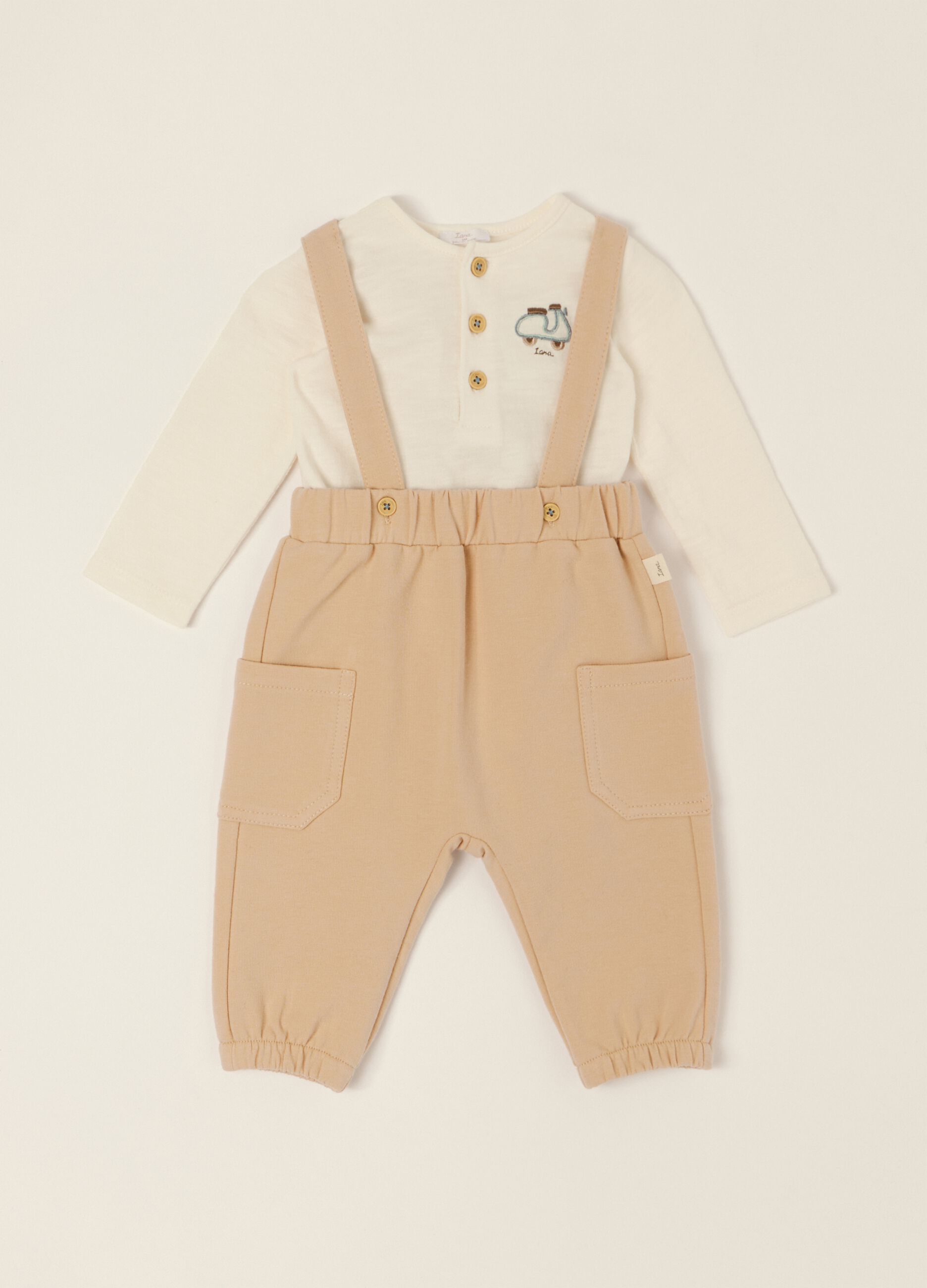 Embroidered pure cotton baby set