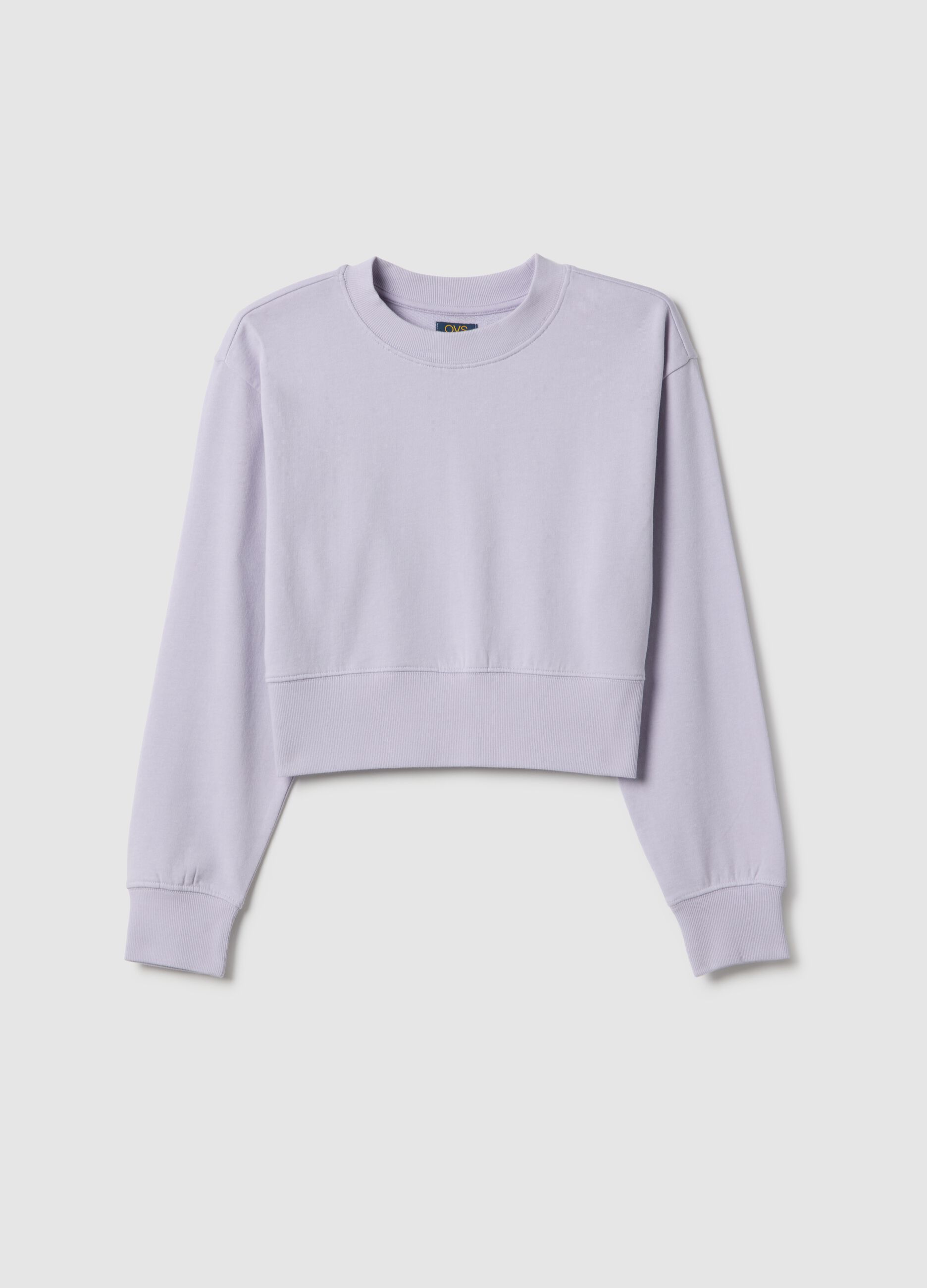 Purple pure cotton regular fit sweatshirt for girls