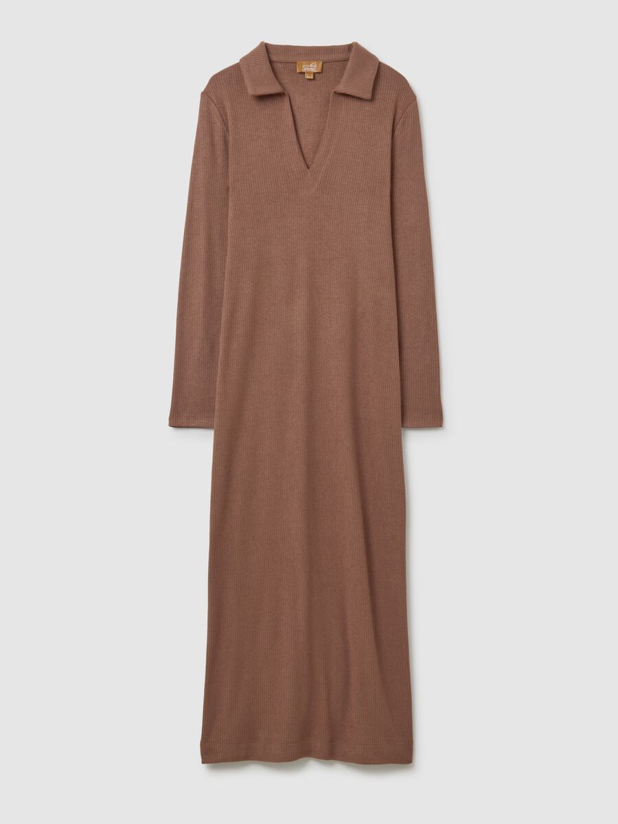 Stretchy Brown Maternity Dress_4