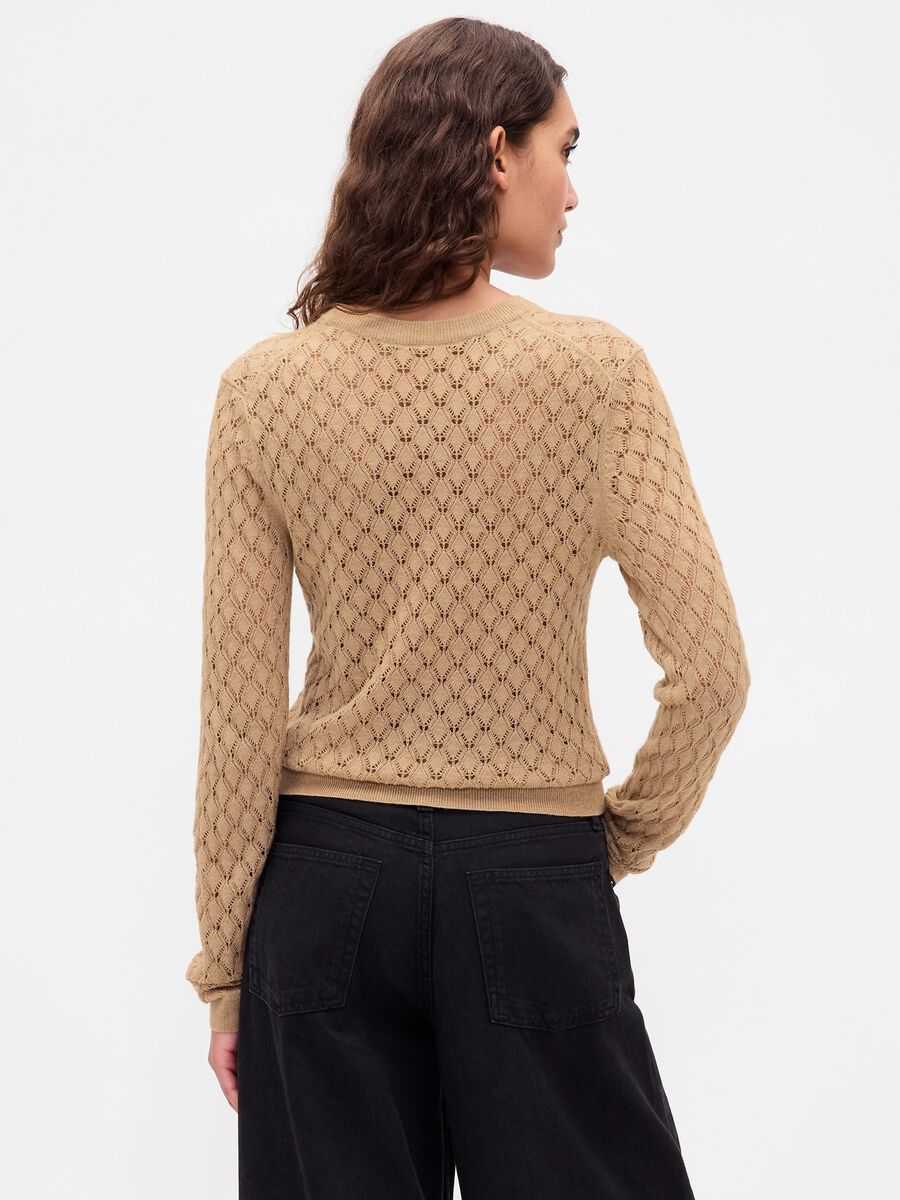 Maglione beige in misto lana_1