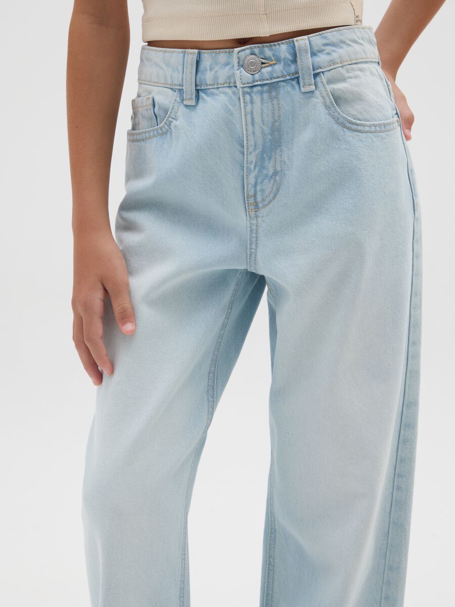 Girls' pure cotton blue jeans_2