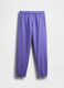Purple knit trousers for girls_3