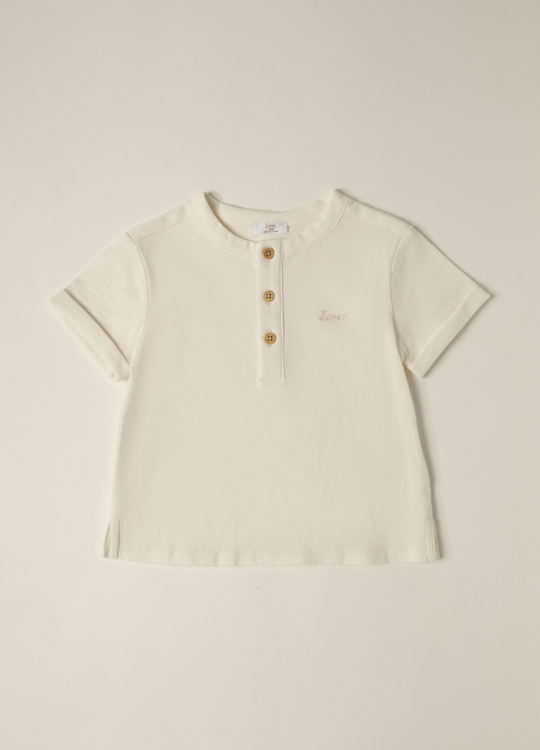 T-shirt in jersey di puro cotone IANA neonato