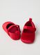 Red baby shoes with strap_2