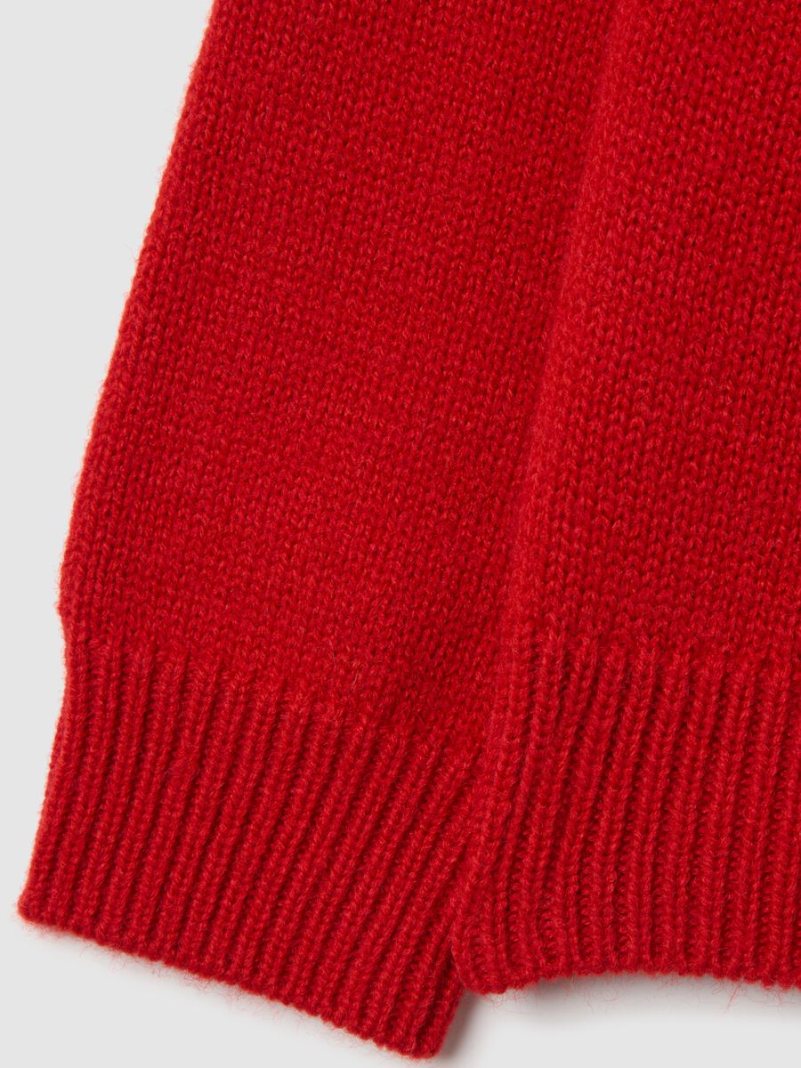 Girls' Save the Children Christmas Jumper with Red Jacquard Pattern_3