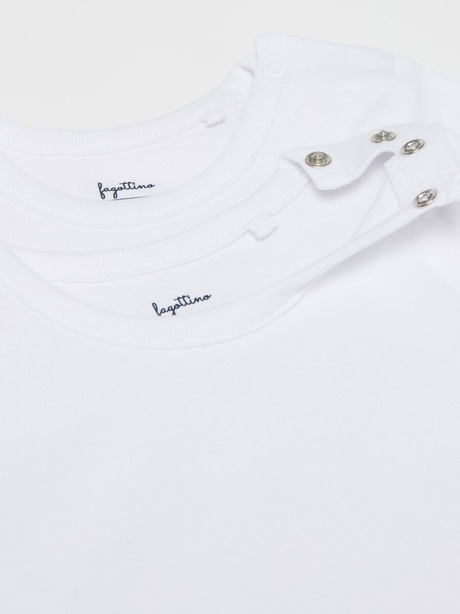 Three-pack short-sleeved bodysuits in cotton_2