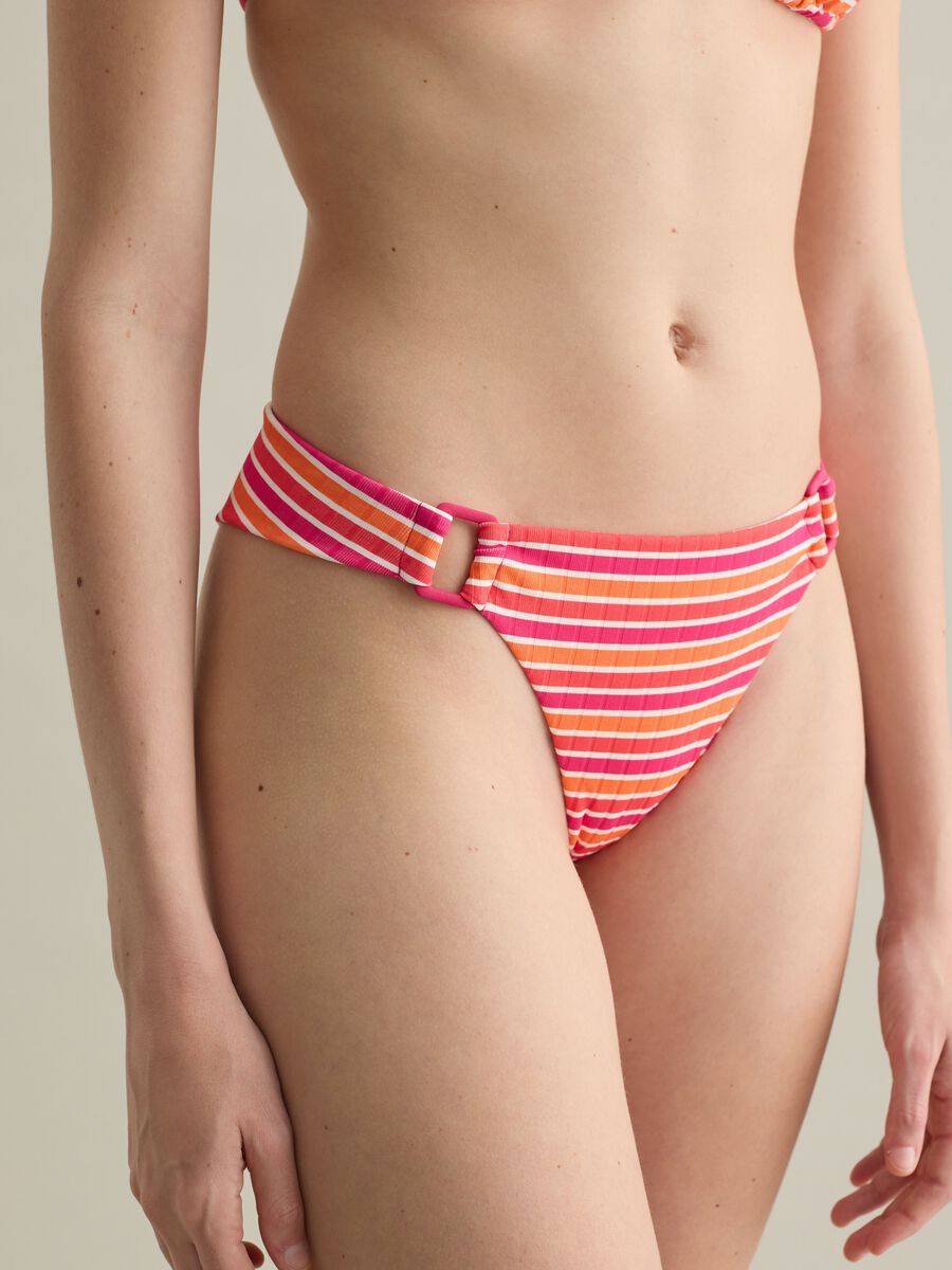 Women’s bikini briefs in multicoloured stretch fabric_3
