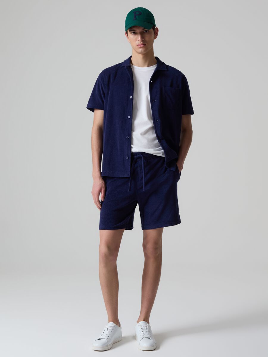 Bermuda joggers in reverse French terry_0