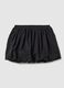 Black Cotton Blend Balloon Skirt_4
