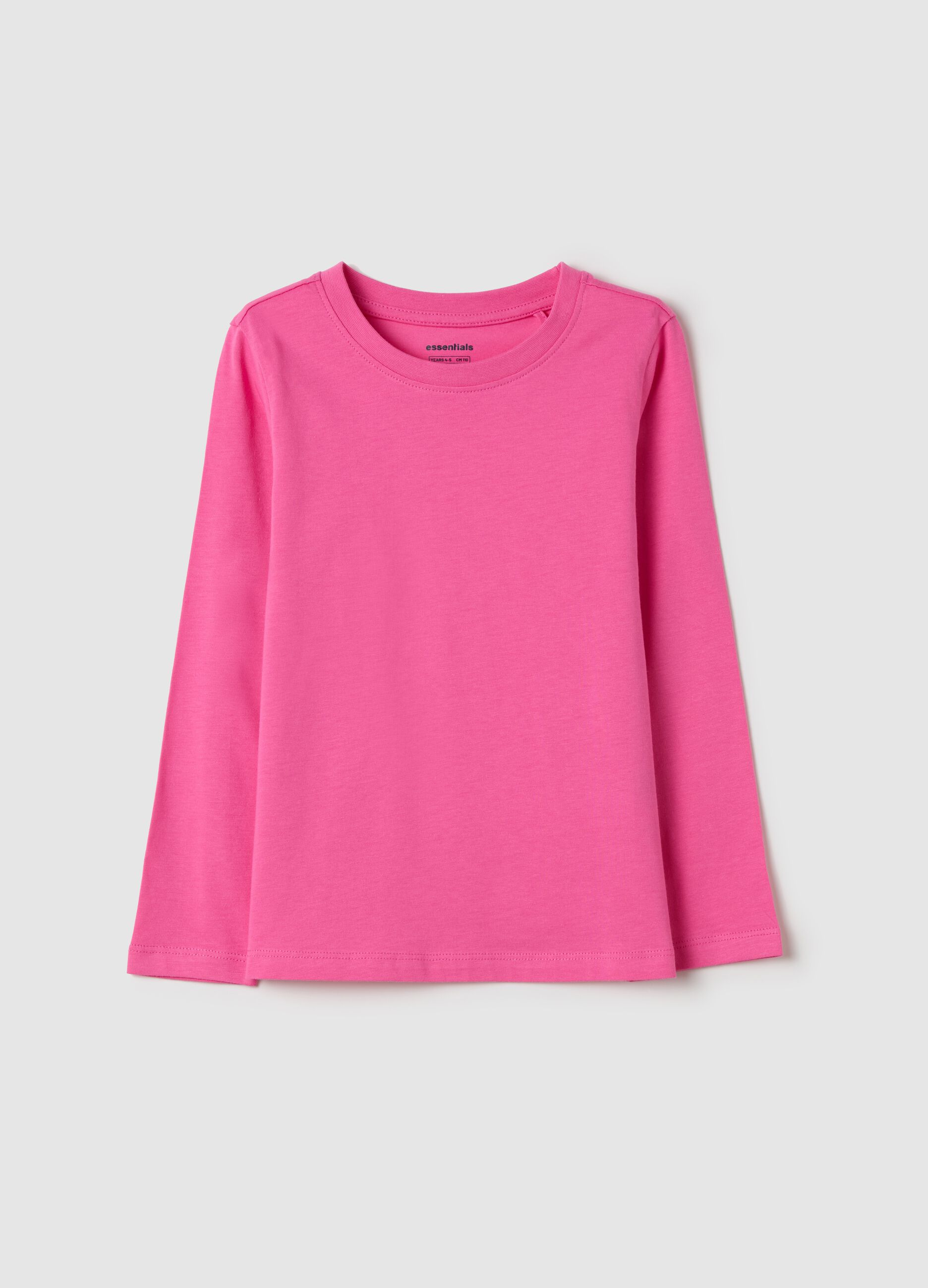 Long-sleeved T-shirt in organic cotton