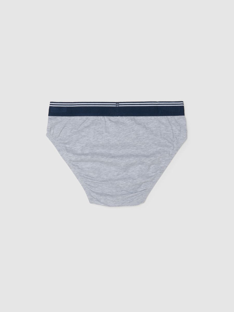Boys' Grey Stretch Cotton Regular Fit Briefs_1