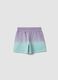 Short viola in puro cotone con sfumatura per ragazza relaxed fit_1