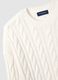 Maglione in misto lana bianco regular fit_5