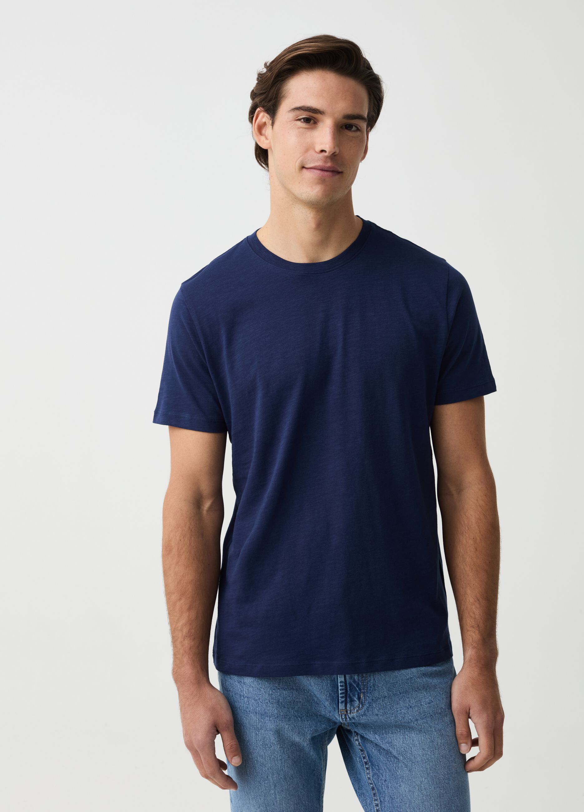 Ovs T-shirt in slub jersey di cotone bio