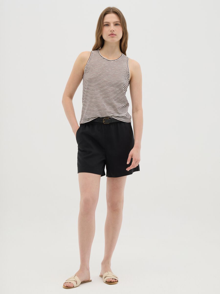 Women's Regular Fit Multicolour Sleeveless Top in Cotton Blend_1