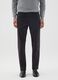 Black Slim Fit Stretch Cotton Trousers_1
