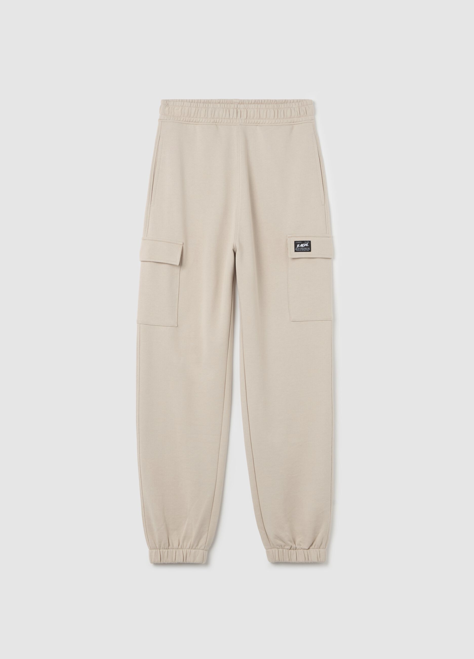 Cargo joggers with elasticated trims