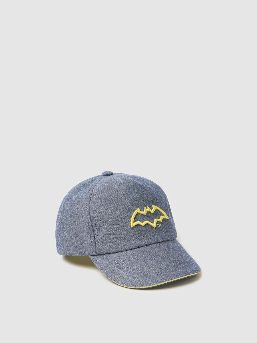 Blue Batman cap in chambray_0