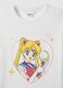 White pure cotton regular fit T-shirt with Sailor Moon print_5
