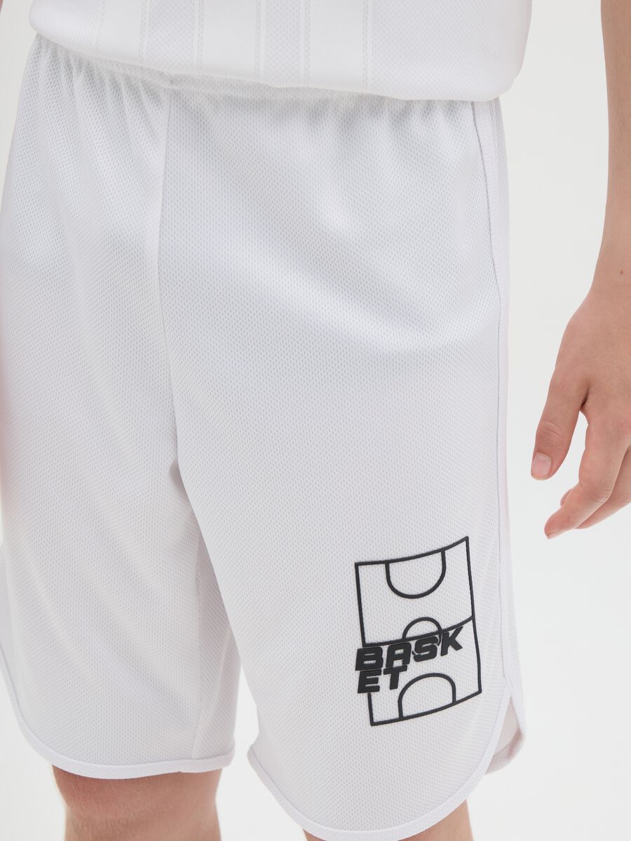 Pantaloncini da ragazzo in bianco regular fit_2