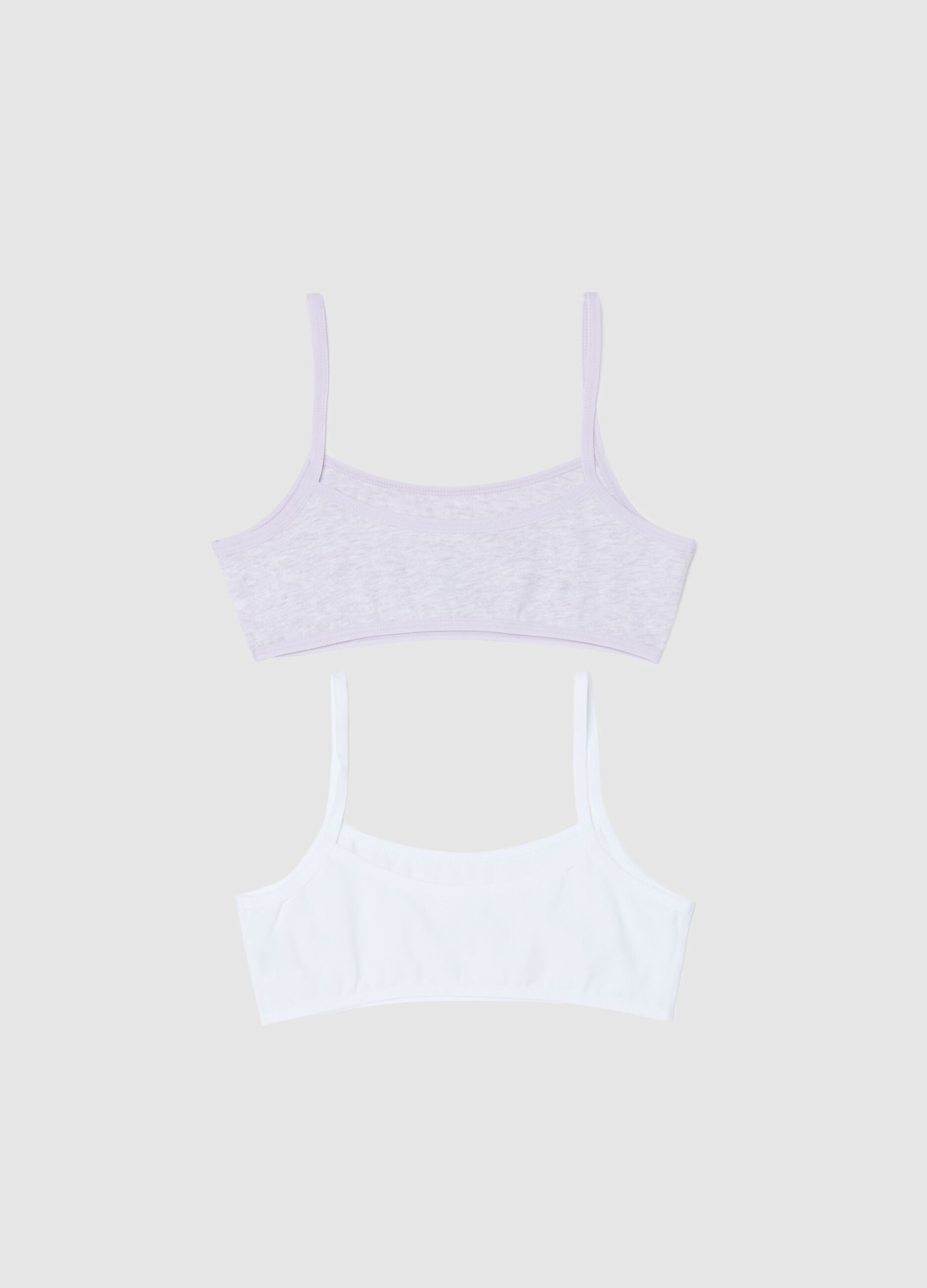 Bipack top intimi in cotone stretch