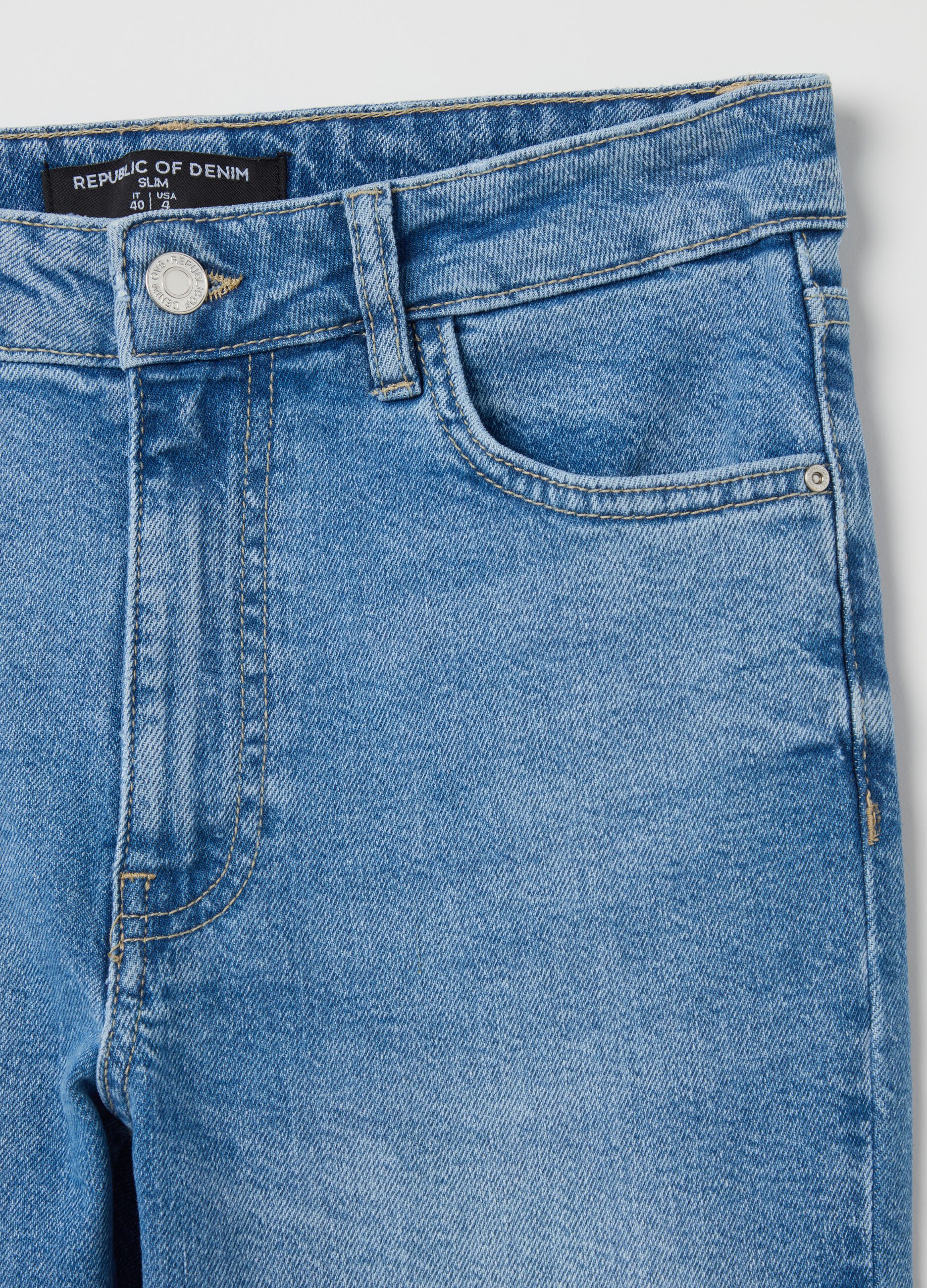 Slim-fit cropped jeans