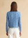 Cardigan in misto cotone azzurro regular fit con lavorazione a maglia_3