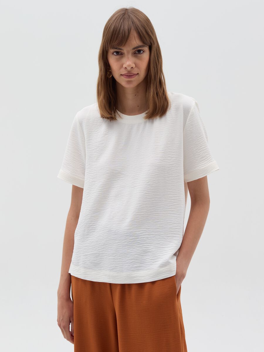 Blusa effetto crinkle con spacchetti_1