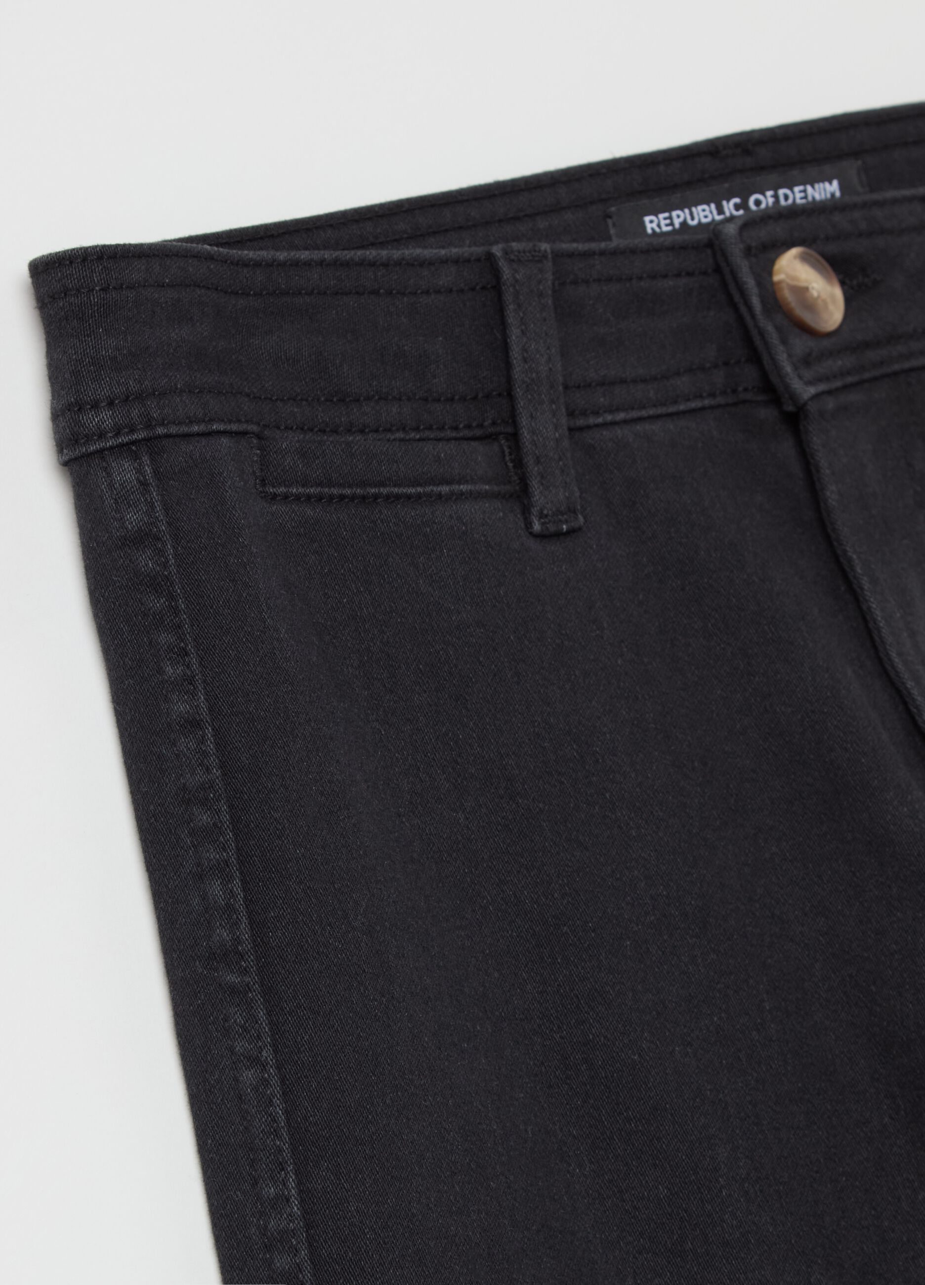 Jeans culotte flare fit a vita alta