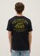 Black printed T-shirt in pure cotton, regular fit_2