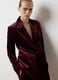 Red Velvet Slim Fit Blazer_0