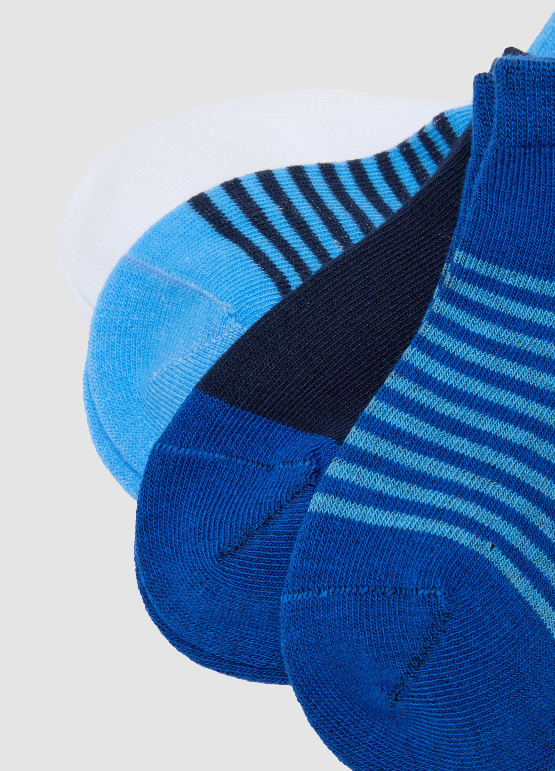 Kids&rsquo; multicolour stretch cotton-blend socks multipack