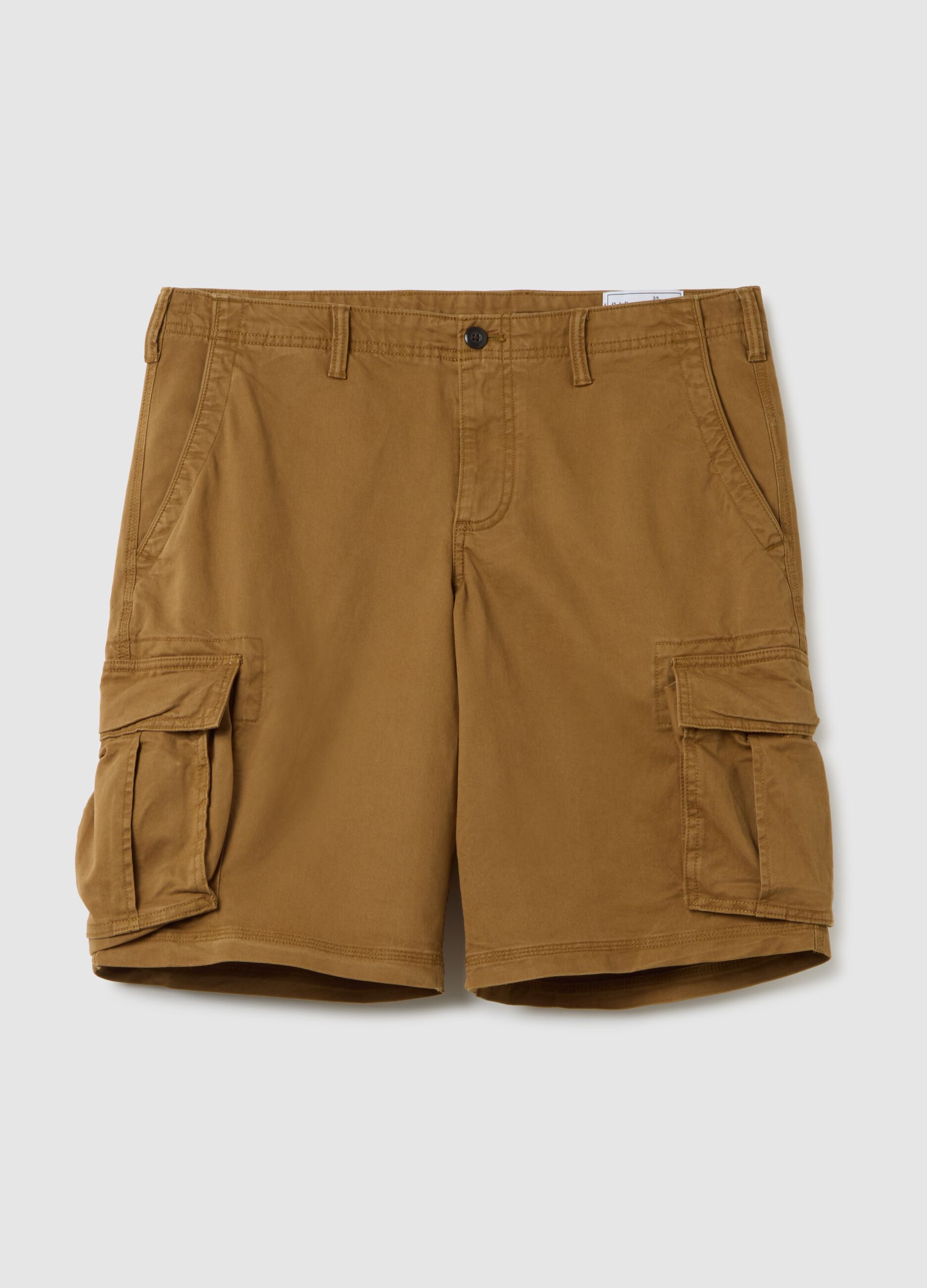 Bermuda cargo in cotone stretch