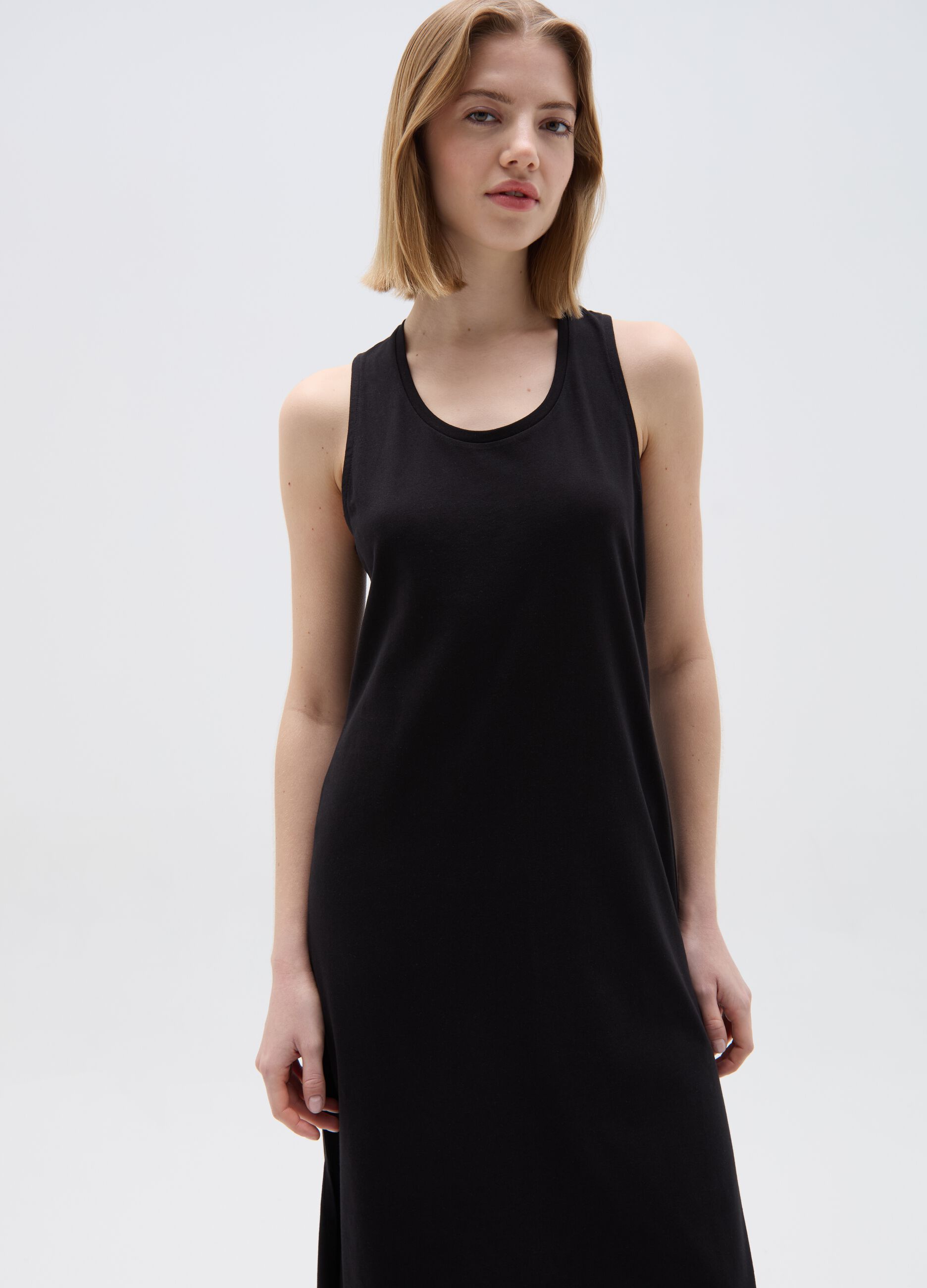 Essential long dress with splits