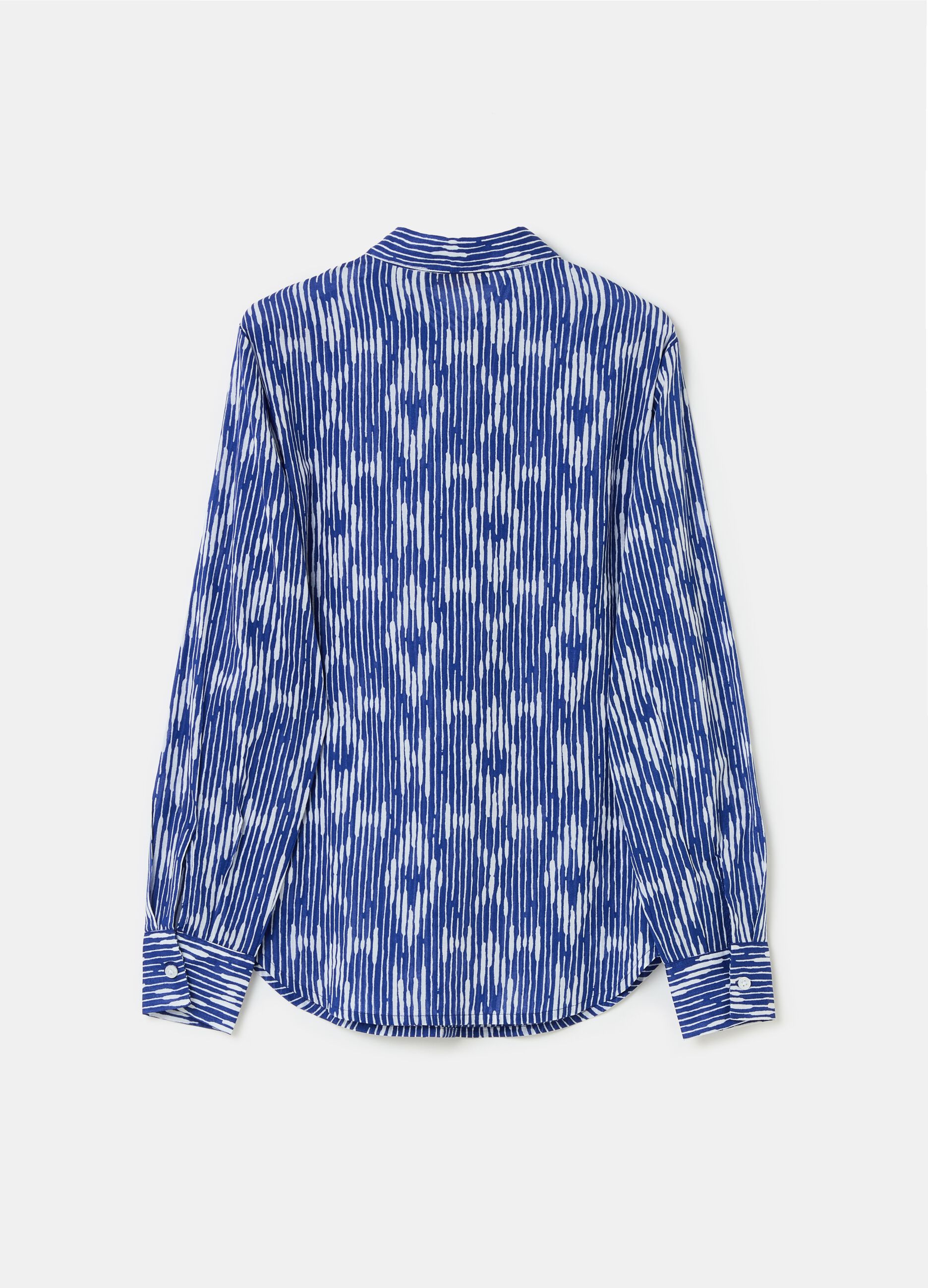 Camicia in cotone con stampa ikat