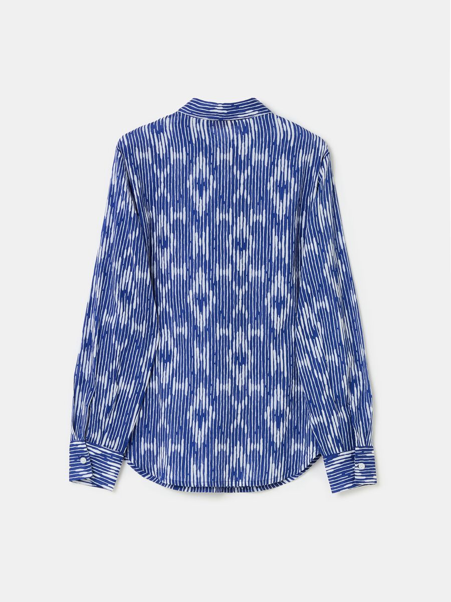 Cotton shirt with ikat print_4