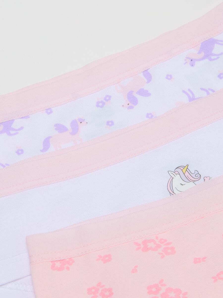 Set of girl's cotton multicoloured regular fit slip tripack_2