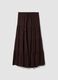 Brown maxi skirt in pure viscose_4