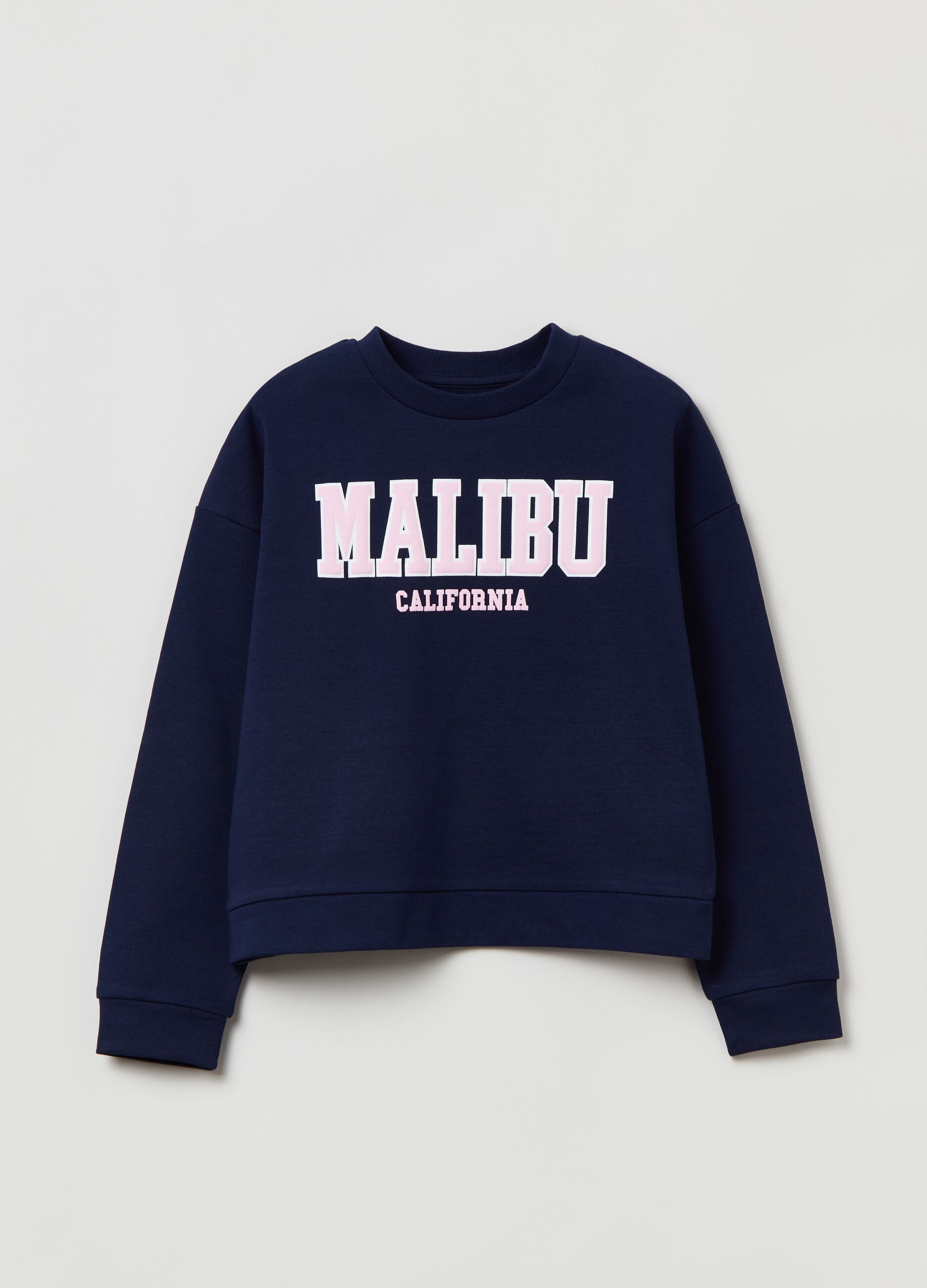 Sweatshirt in cotton with printed lettering