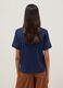 Blue short-sleeved pure cotton T-shirt_3