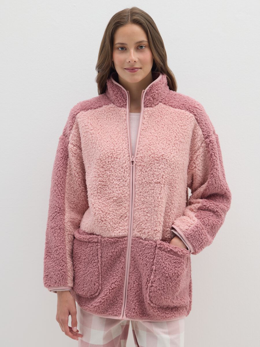 Pink robe with pockets_1