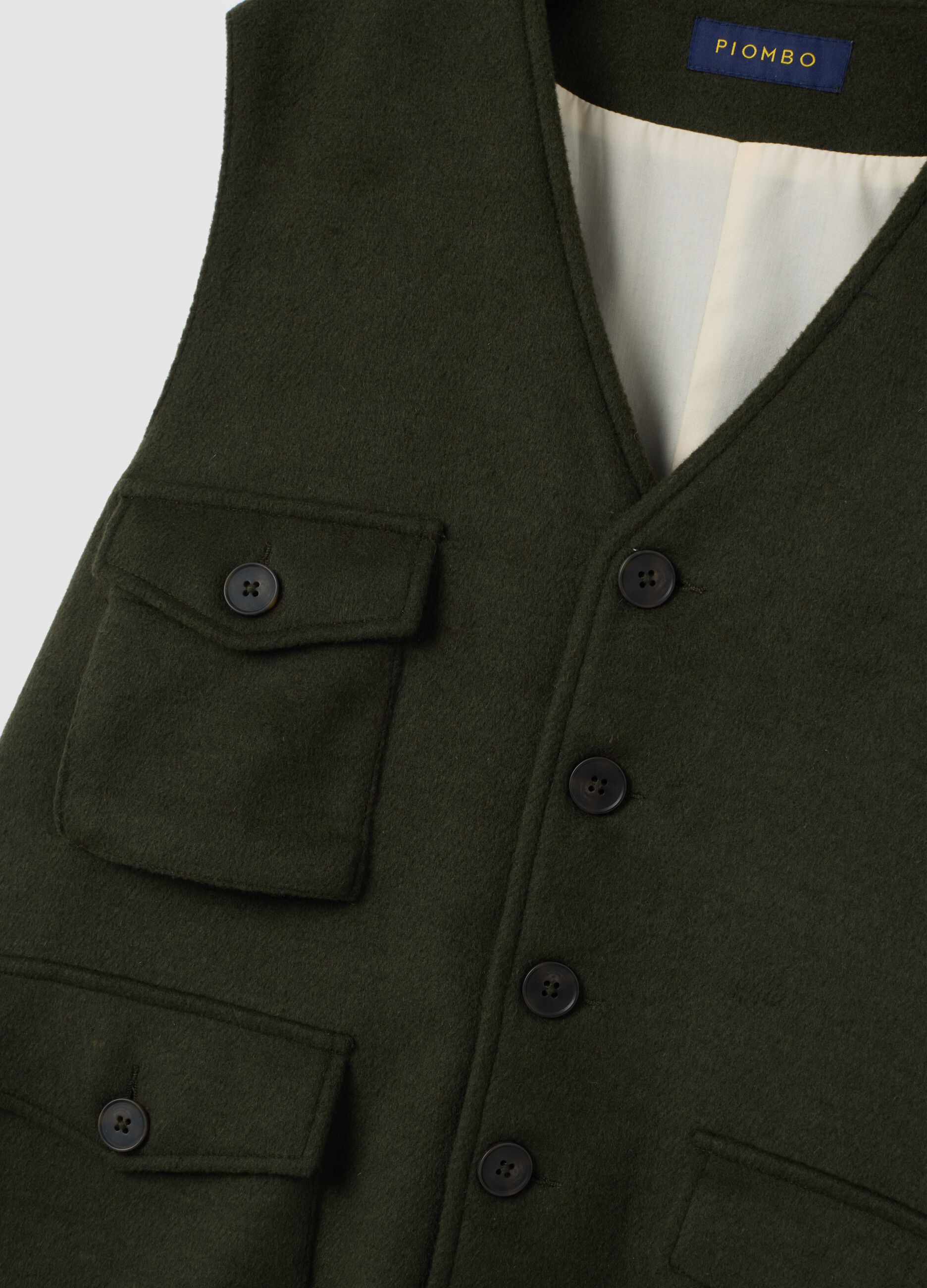 Green Vest with Multiple Pockets