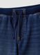 Jogger denim blu in cotone elasticizzato con vita elasticizzata per bambino_2