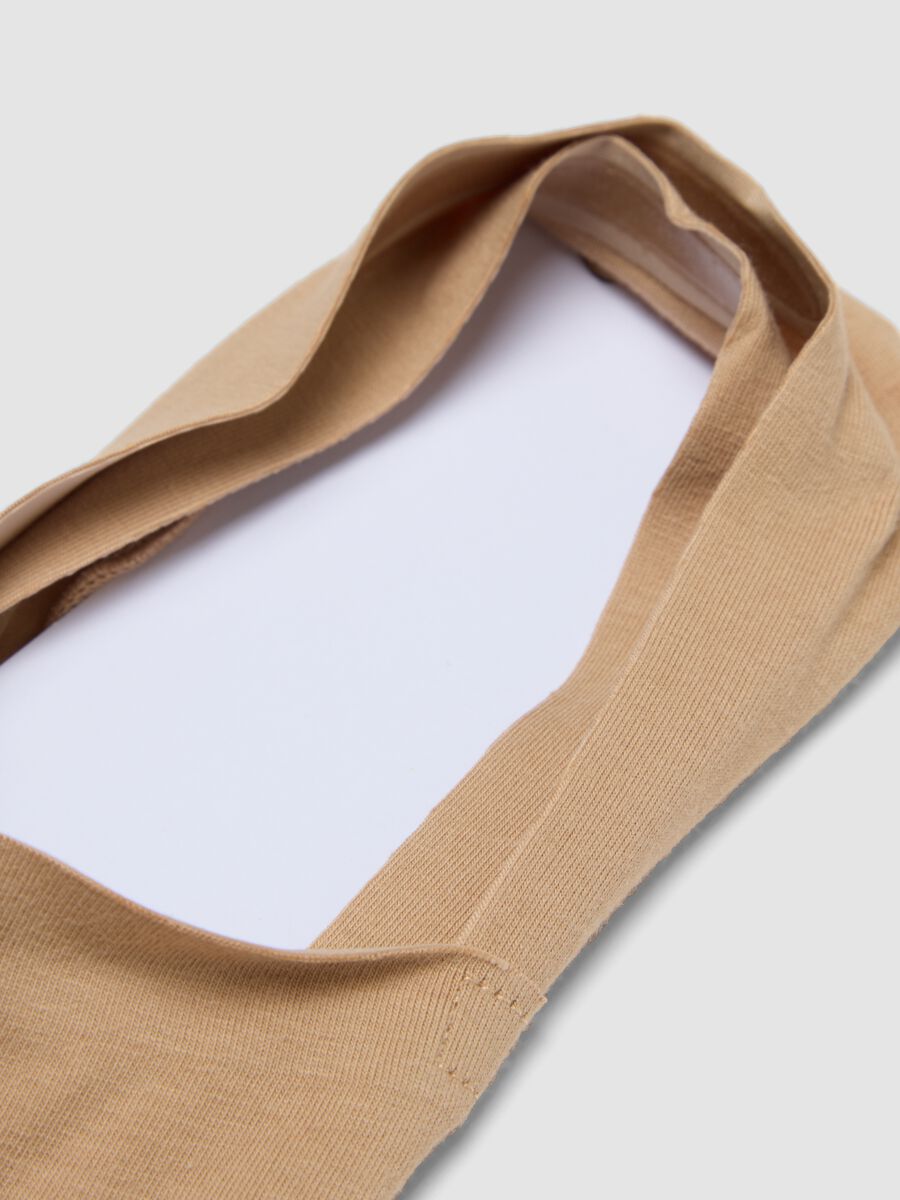 2-pack beige organic cotton no-show socks_2